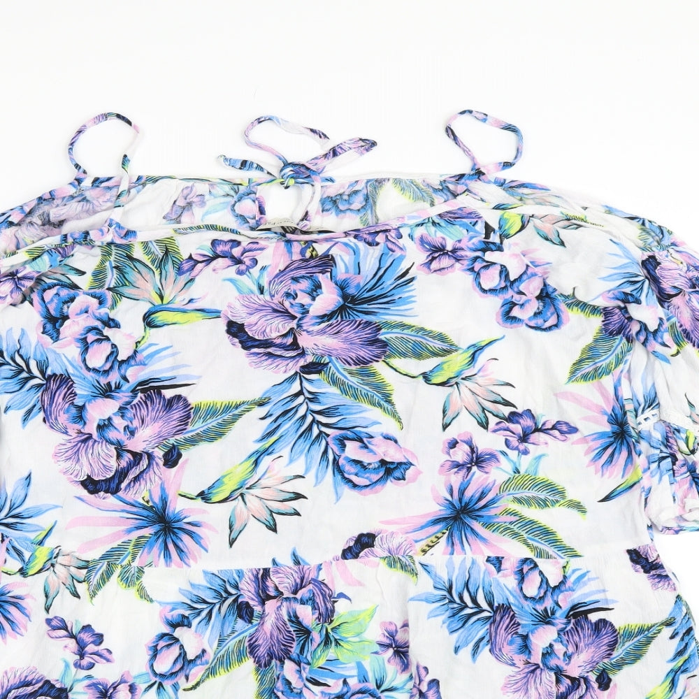 F&F Womens White Floral  Basic Blouse Size 20