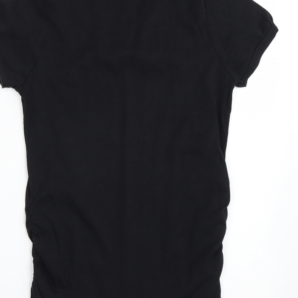 Evie Womens Black   Basic T-Shirt Size 14