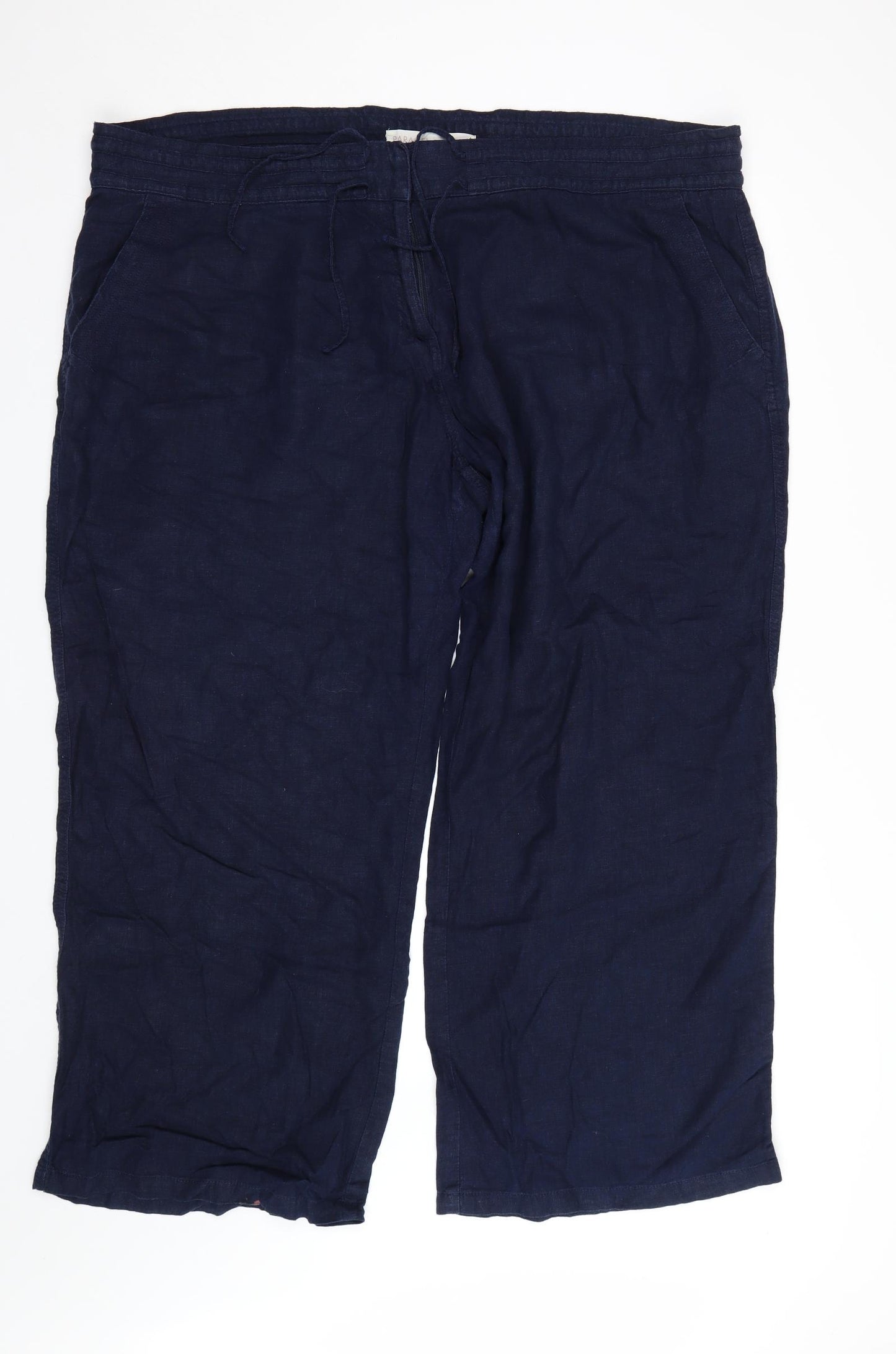 NEXT Womens Blue   Cropped Trousers Size 24 L27 in