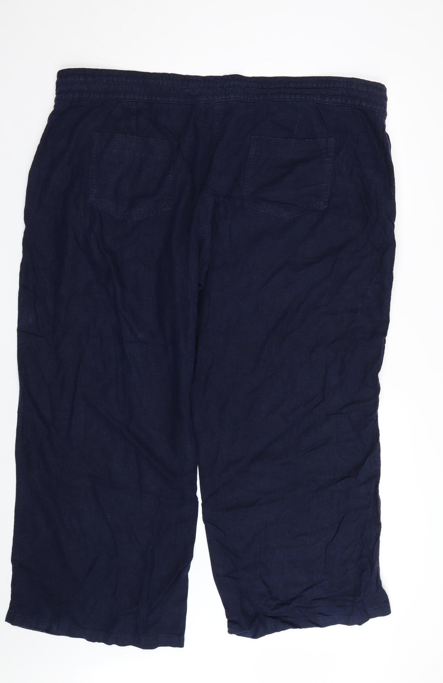 NEXT Womens Blue   Cropped Trousers Size 24 L27 in