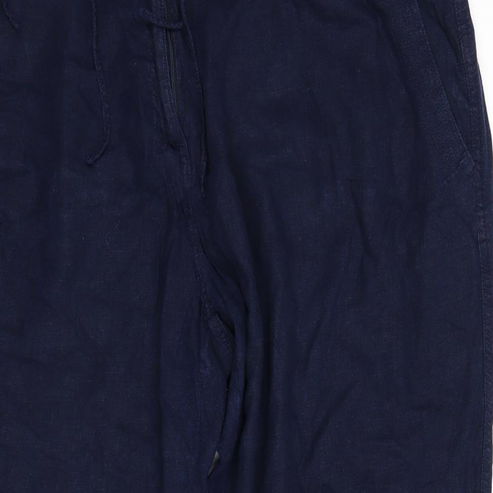 NEXT Womens Blue   Cropped Trousers Size 24 L27 in