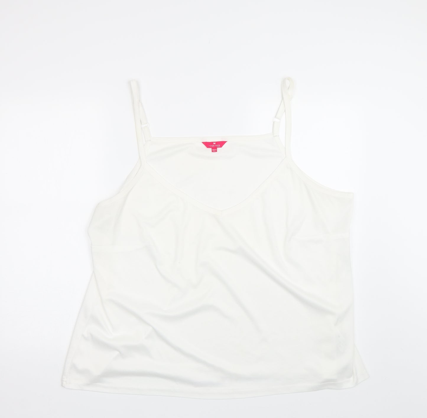 Together Womens White   Basic Tank Size 30