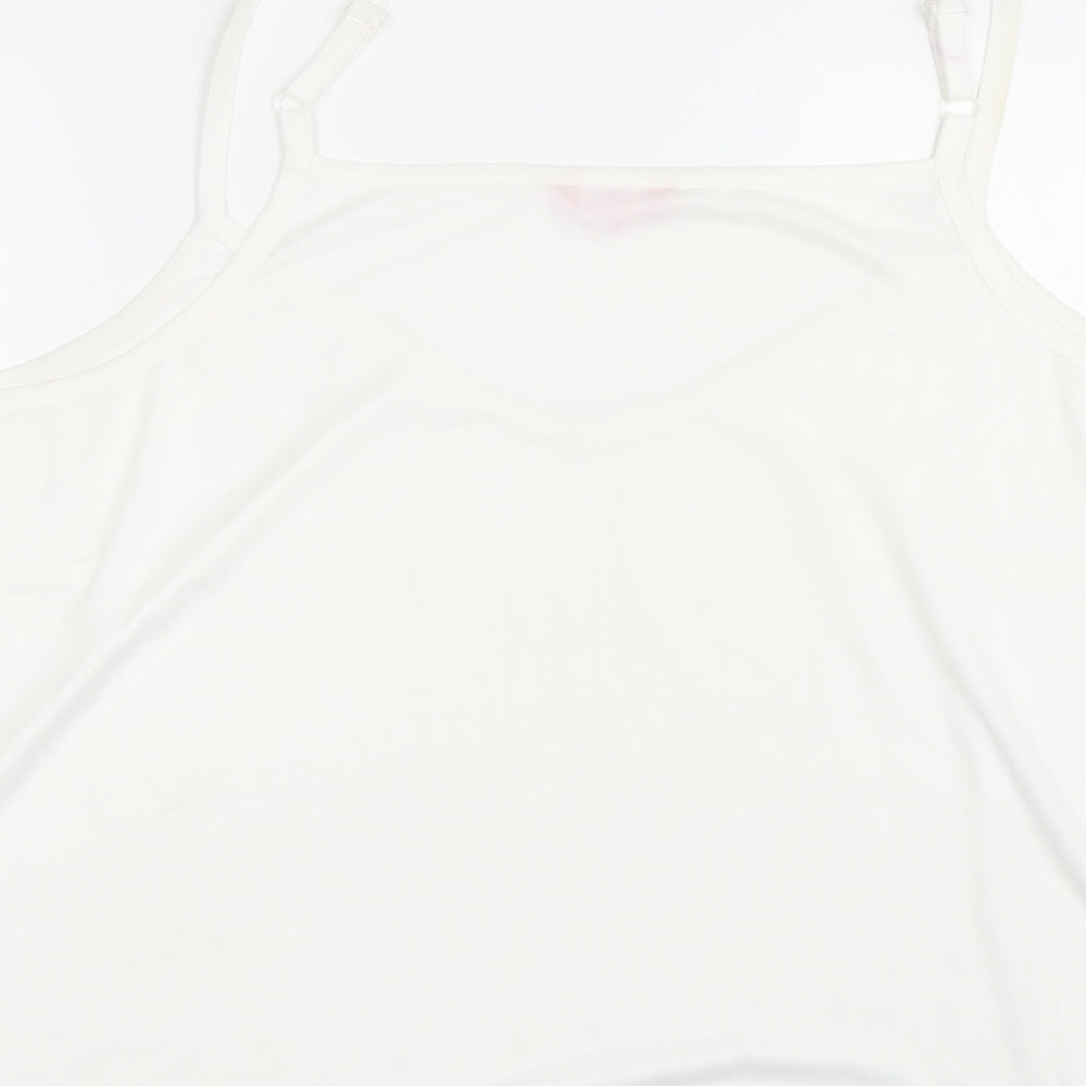 Together Womens White   Basic Tank Size 30