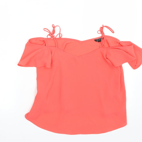Topshop Womens Pink   Basic Blouse Size 6