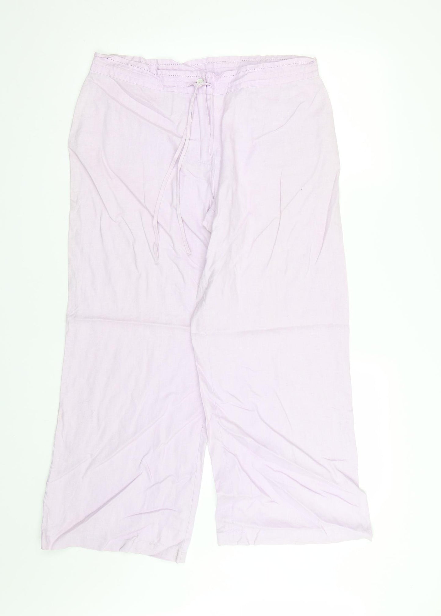 M&S Womens Purple   Capri Trousers Size 12 L25 in