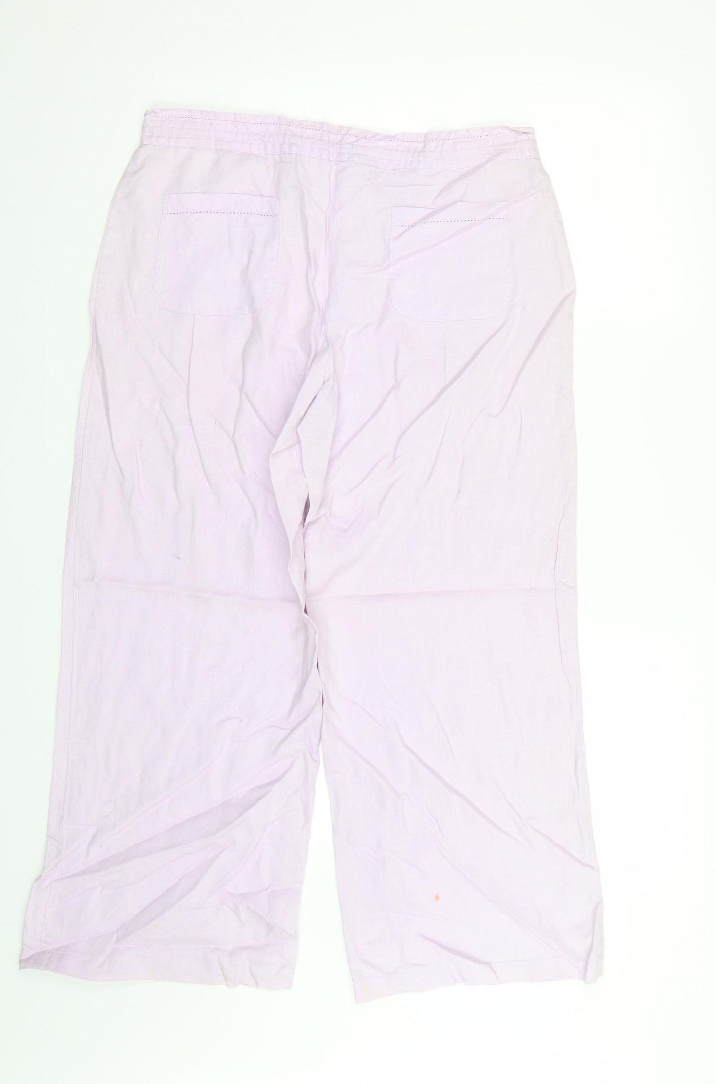 M&S Womens Purple   Capri Trousers Size 12 L25 in