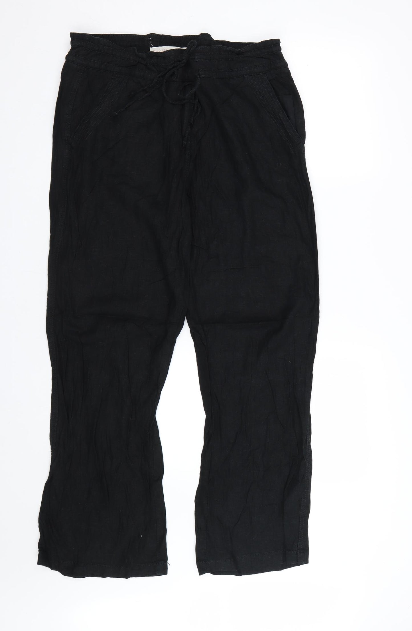NEXT Womens Black   Capri Trousers Size 16 L28 in
