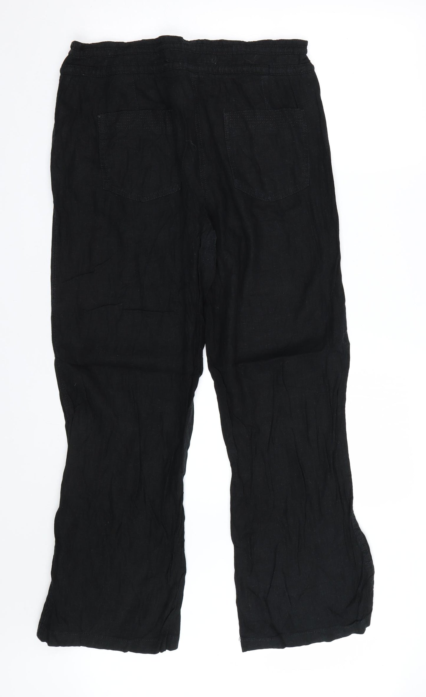 NEXT Womens Black   Capri Trousers Size 16 L28 in