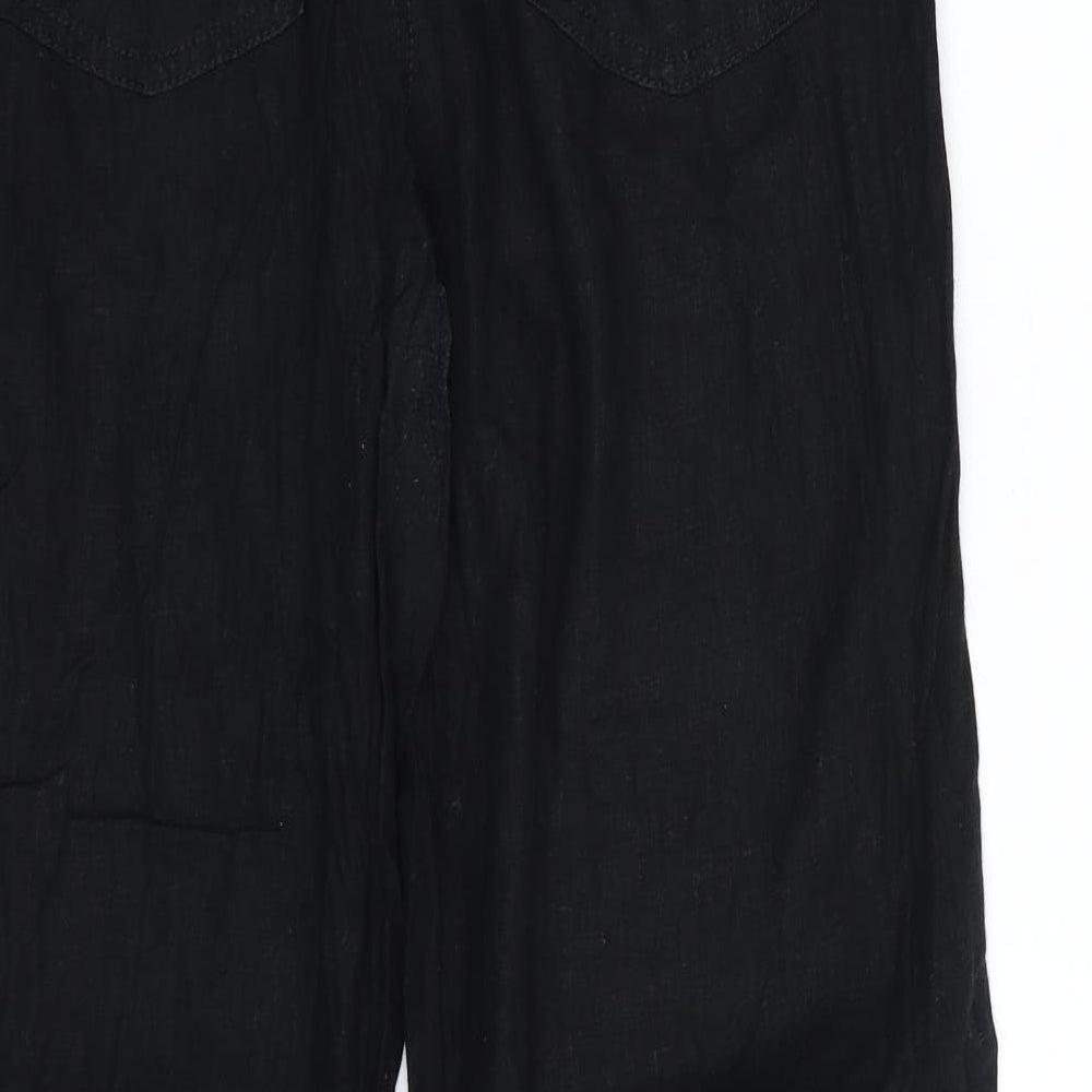 NEXT Womens Black   Capri Trousers Size 16 L28 in