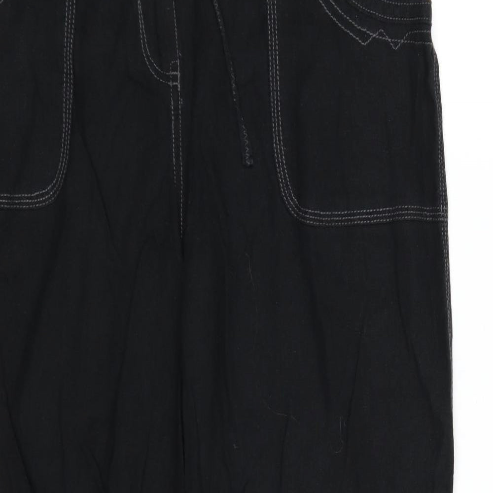 South Womens Black   Trousers  Size 12 L26 in