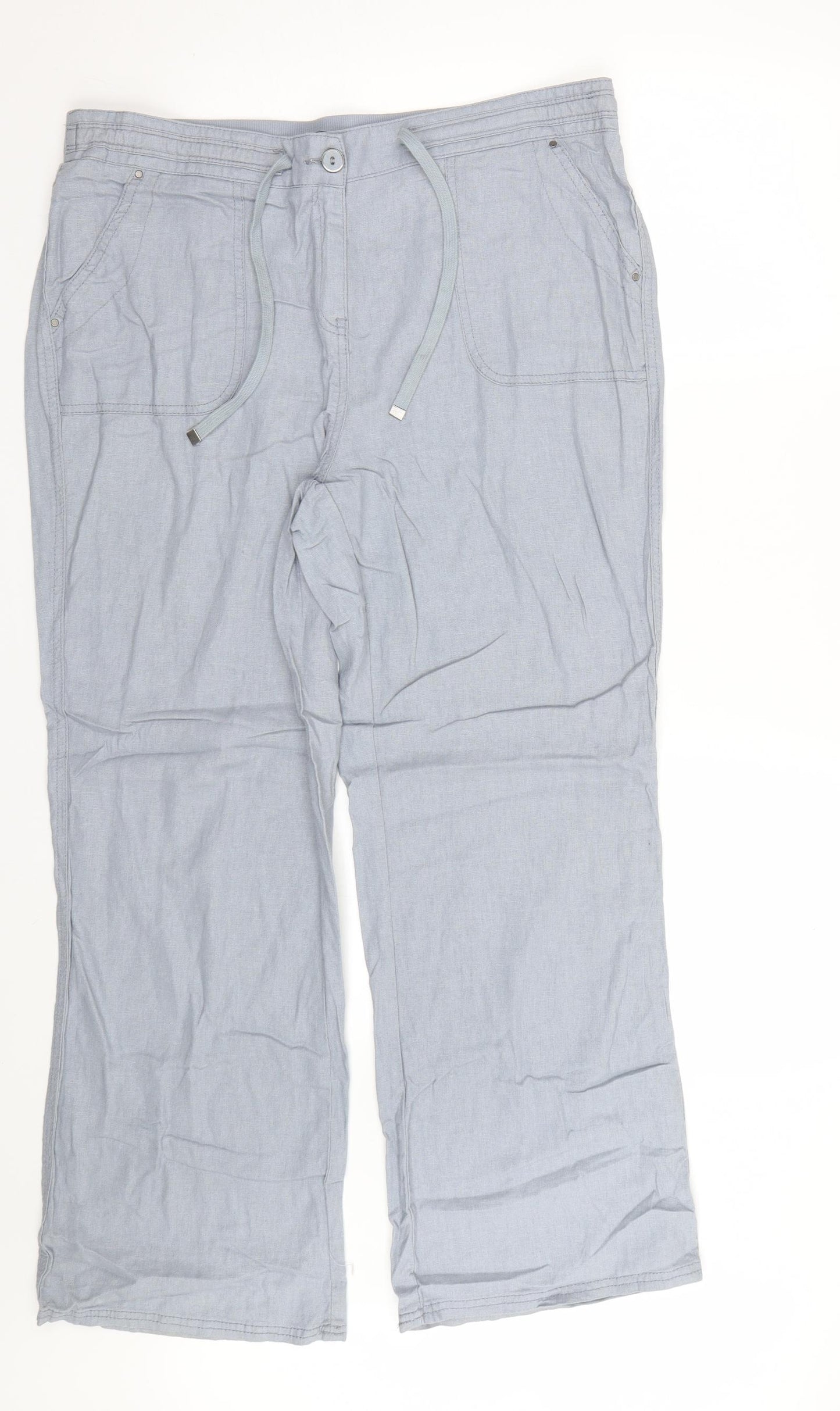 George Womens Grey   Trousers  Size 16 L27 in