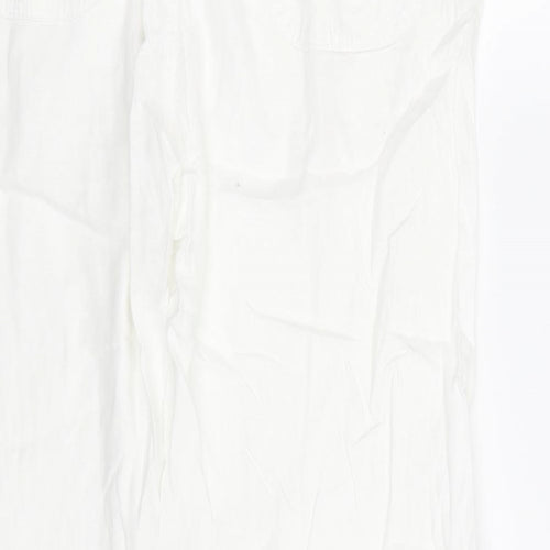M&S Womens White   Trousers  Size 12 L28 in