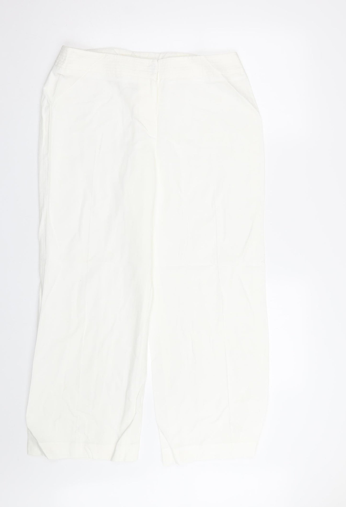 Wallis Womens White   Trousers  Size 14 L25 in