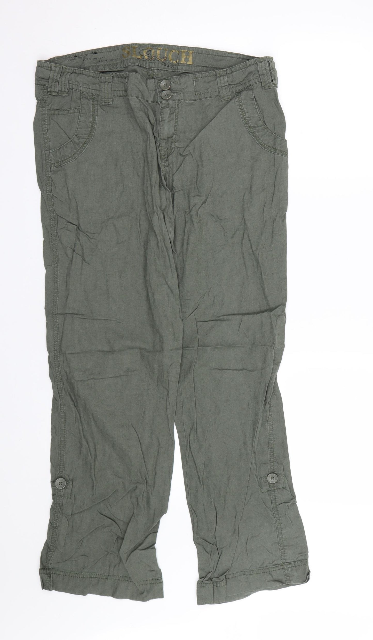 New Look Womens Green   Trousers  Size 12 L28 in