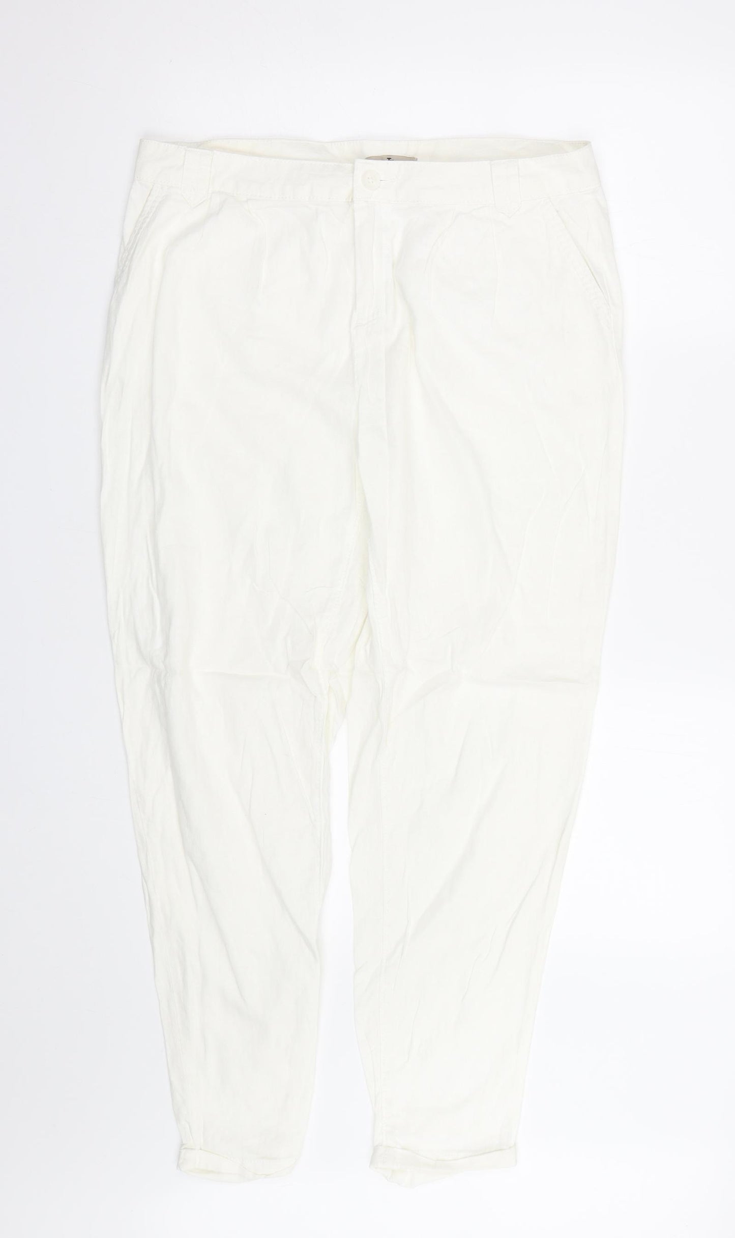 TU Womens White   Trousers  Size 14 L27 in