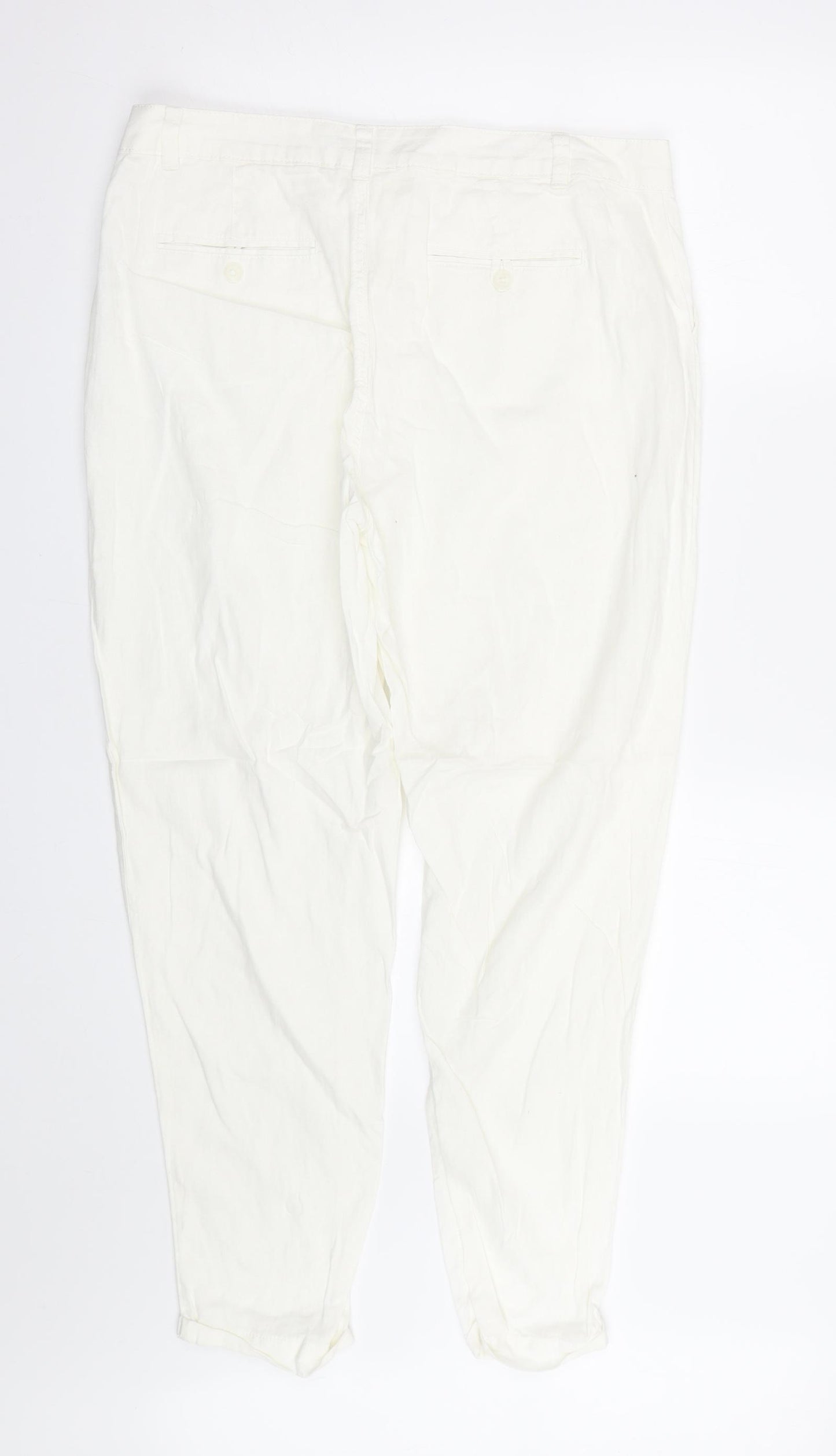 TU Womens White   Trousers  Size 14 L27 in