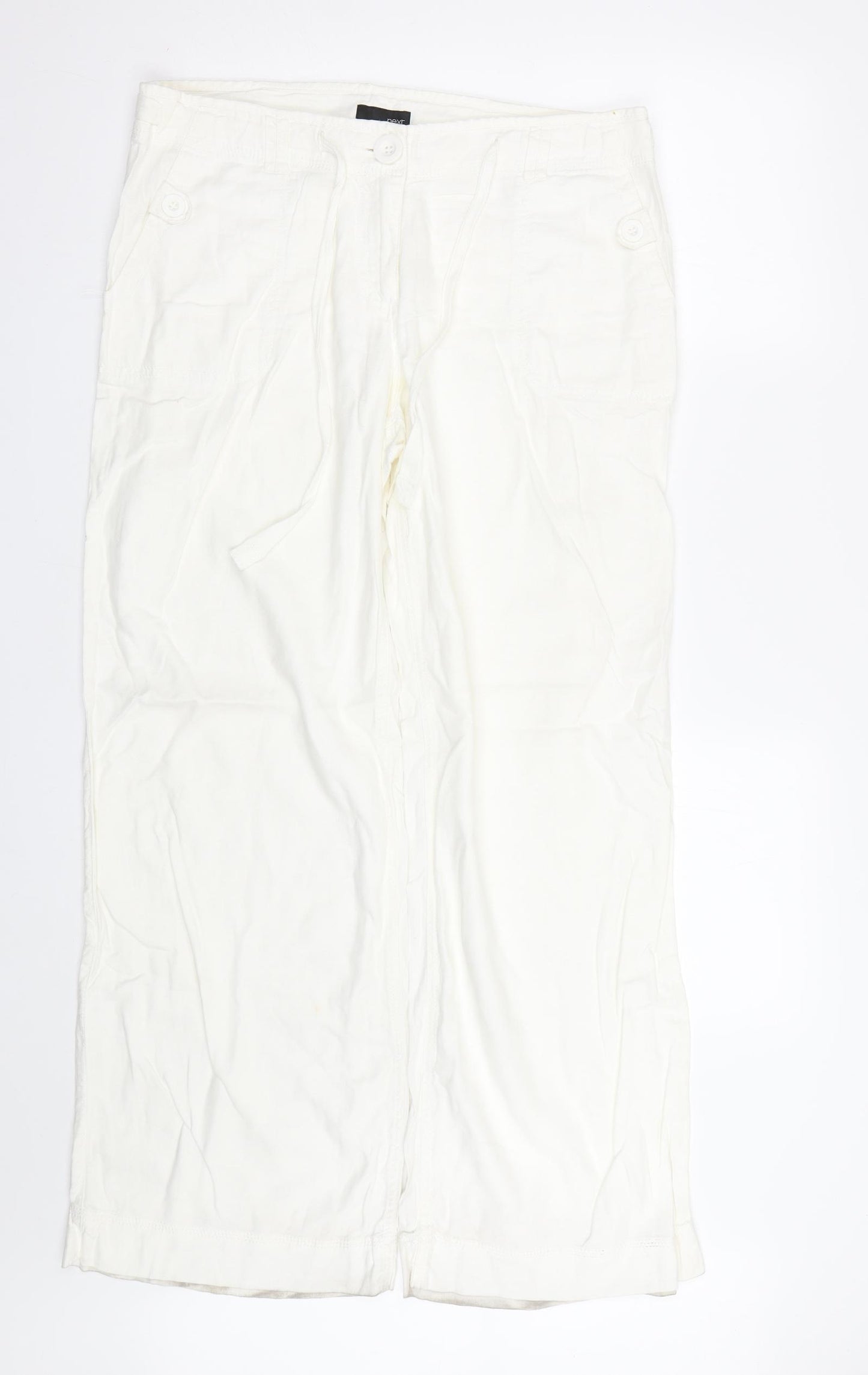 NEXT Womens White   Trousers  Size 14 L30 in