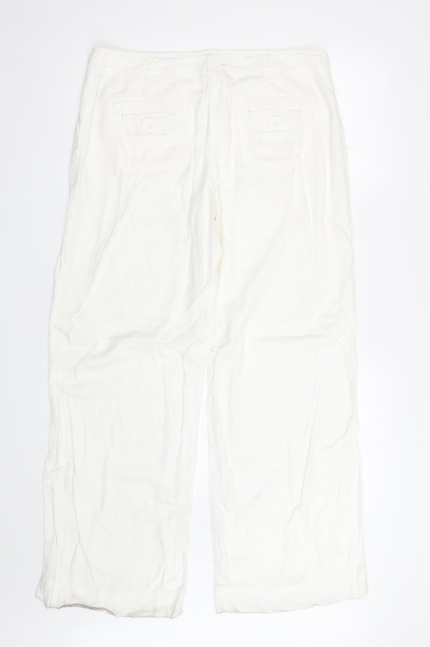 NEXT Womens White   Trousers  Size 14 L30 in