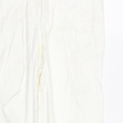 NEXT Womens White   Trousers  Size 14 L30 in