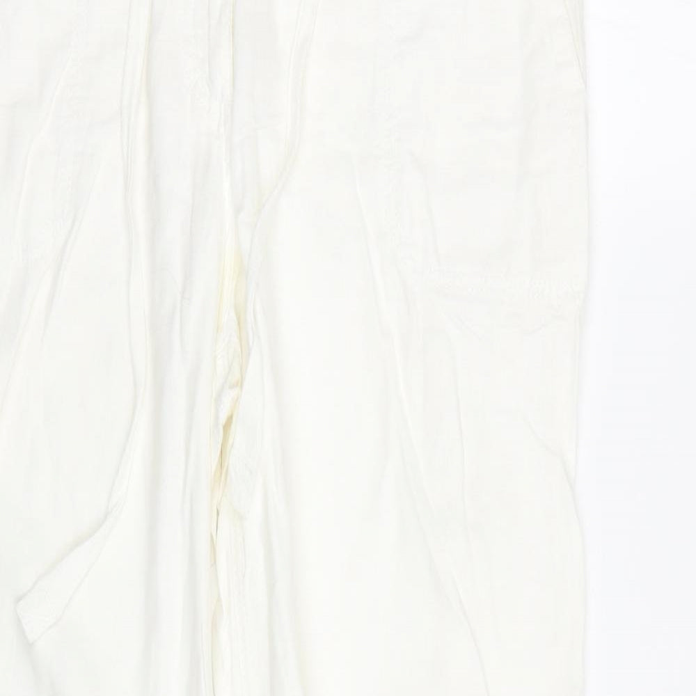 NEXT Womens White   Trousers  Size 14 L30 in