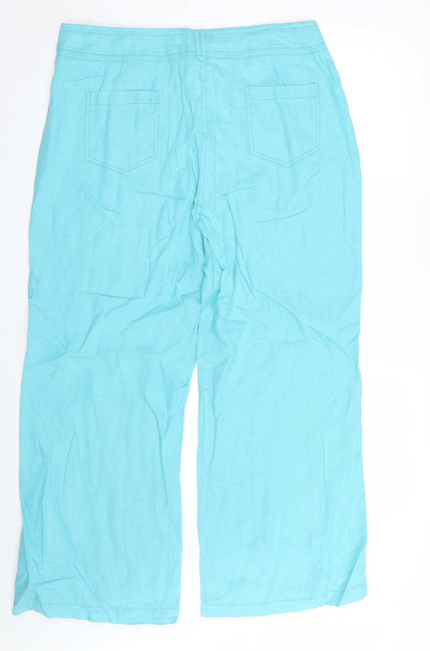 Per Una Womens Blue   Trousers  Size 16 L25 in