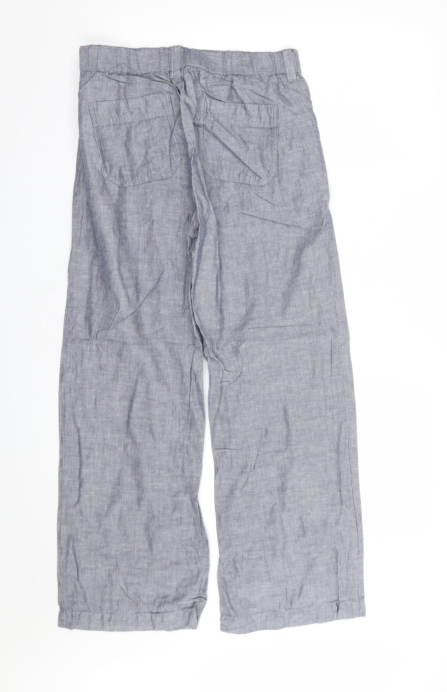 Uniqlo Womens Blue Striped  Trousers  Size M L27 in