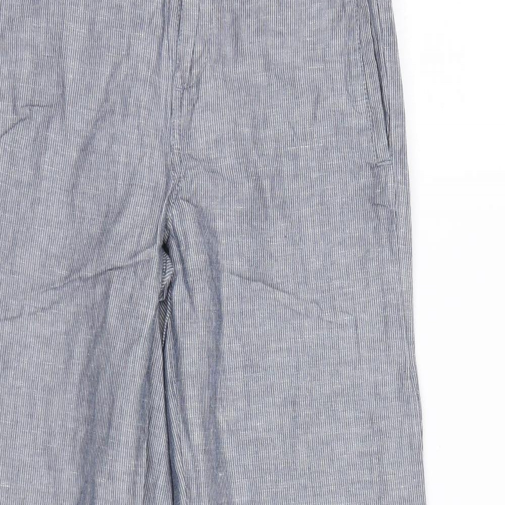 Uniqlo Womens Blue Striped  Trousers  Size M L27 in