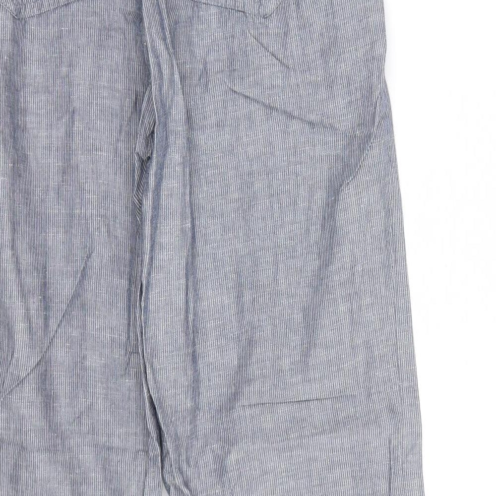 Uniqlo Womens Blue Striped  Trousers  Size M L27 in