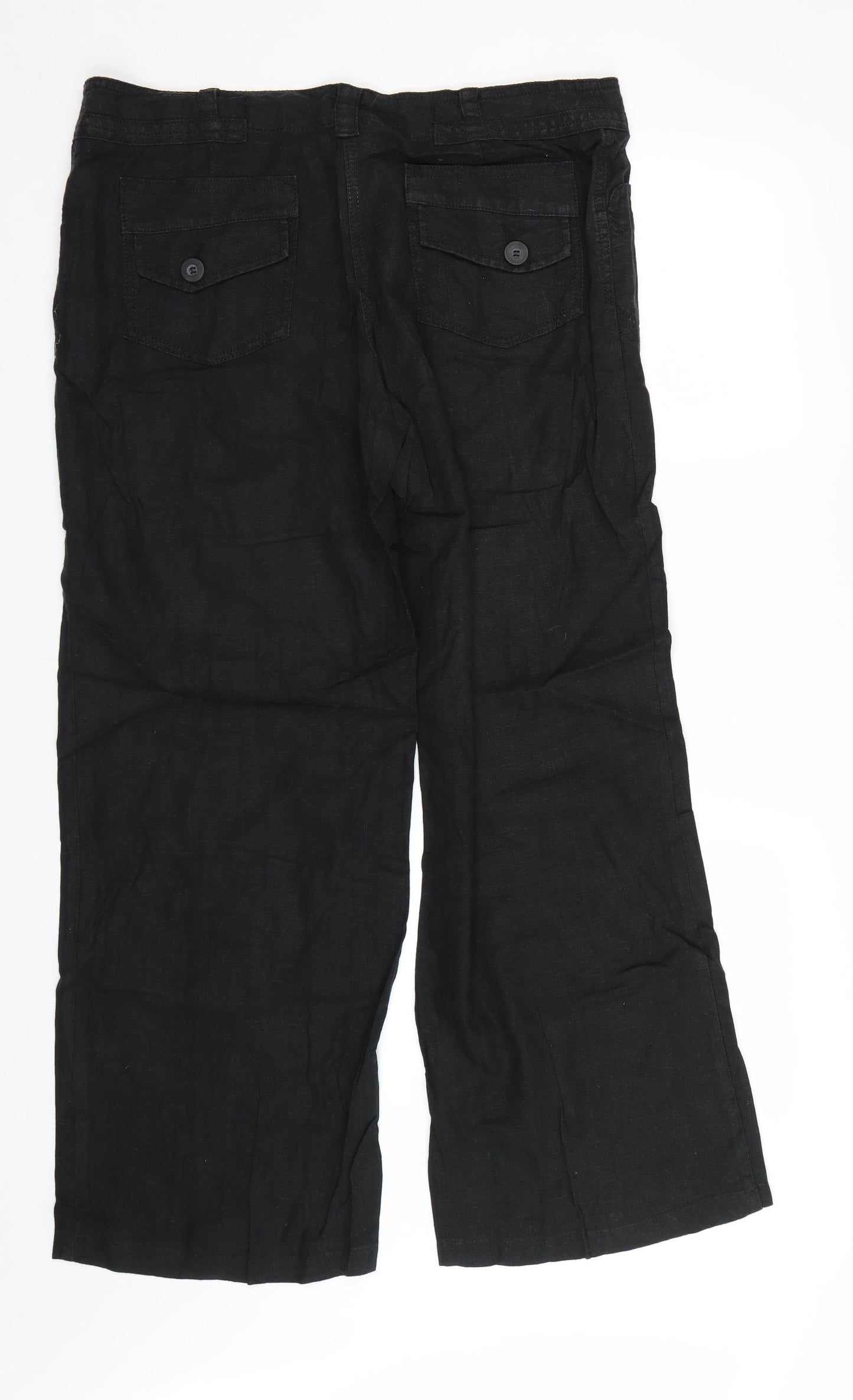 NEXT Womens Black   Trousers  Size 16 L27 in