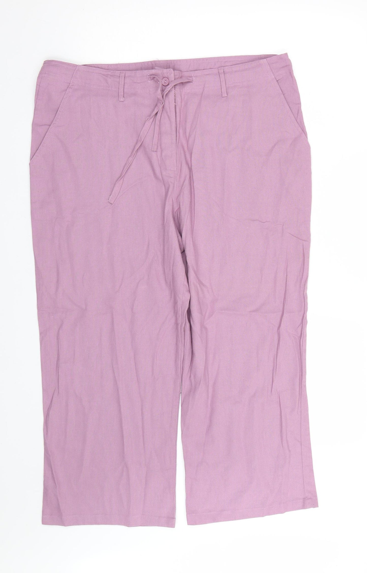 Mia Moda Womens Purple   Capri Trousers Size 18 L21.5 in