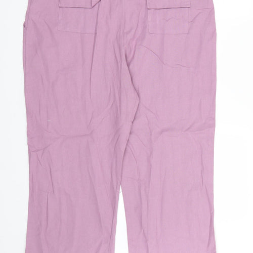 Mia Moda Womens Purple   Capri Trousers Size 18 L21.5 in
