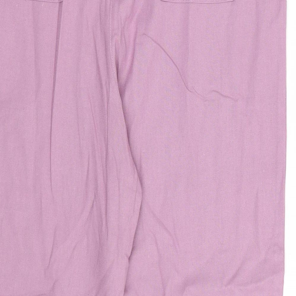 Mia Moda Womens Purple   Capri Trousers Size 18 L21.5 in