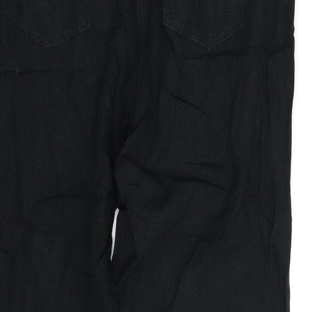 BHS Womens Black   Cropped Trousers Size 16 L23 in