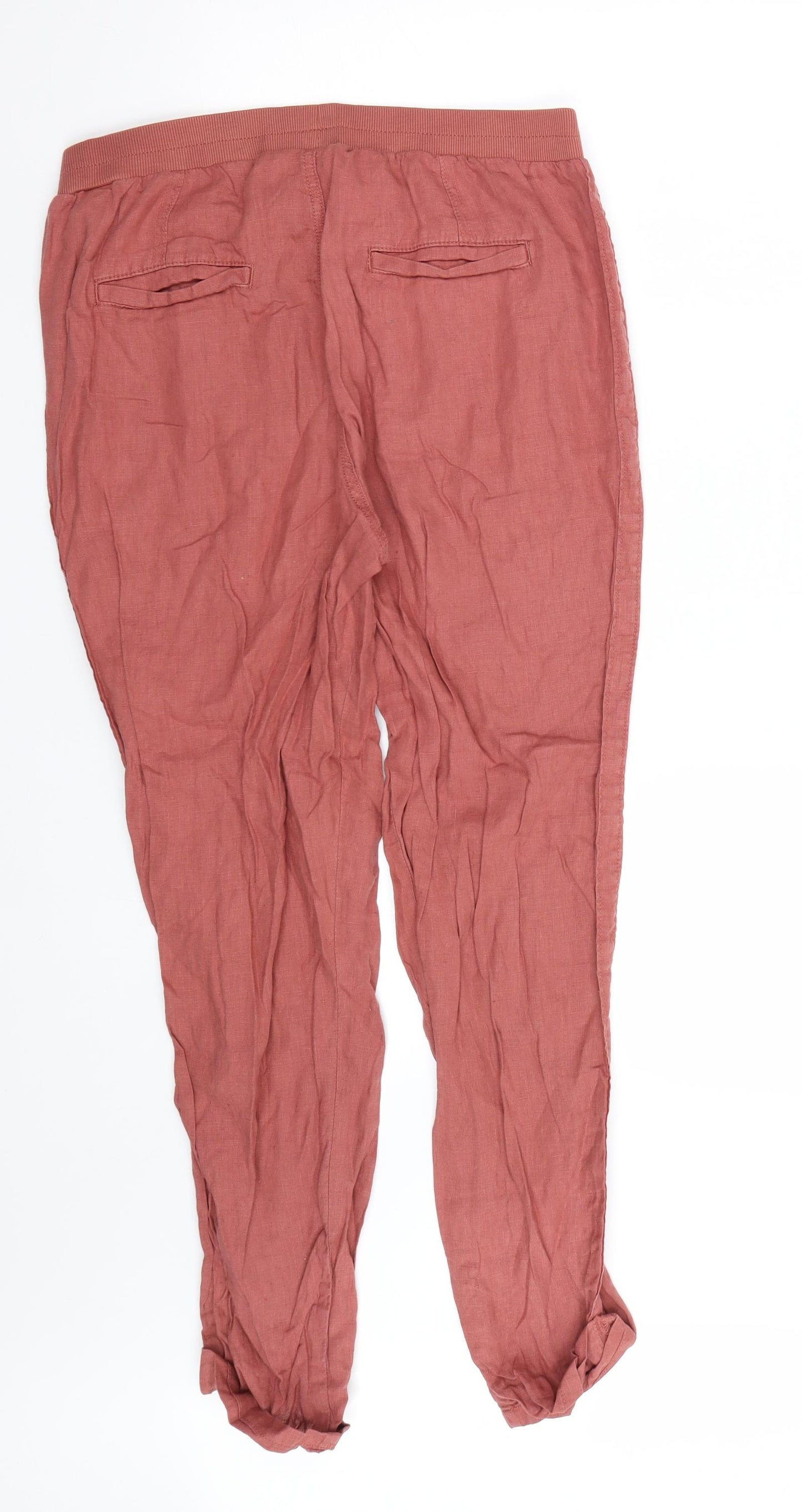 M&S Womens Red   Trousers  Size 14 L27 in