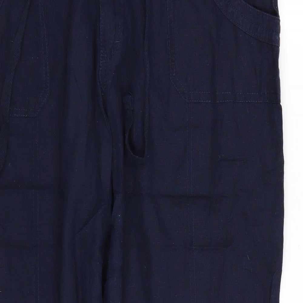 Papaya Womens Blue   Cropped Trousers Size 18 L26 in