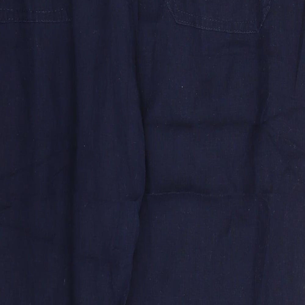 Papaya Womens Blue   Cropped Trousers Size 18 L26 in