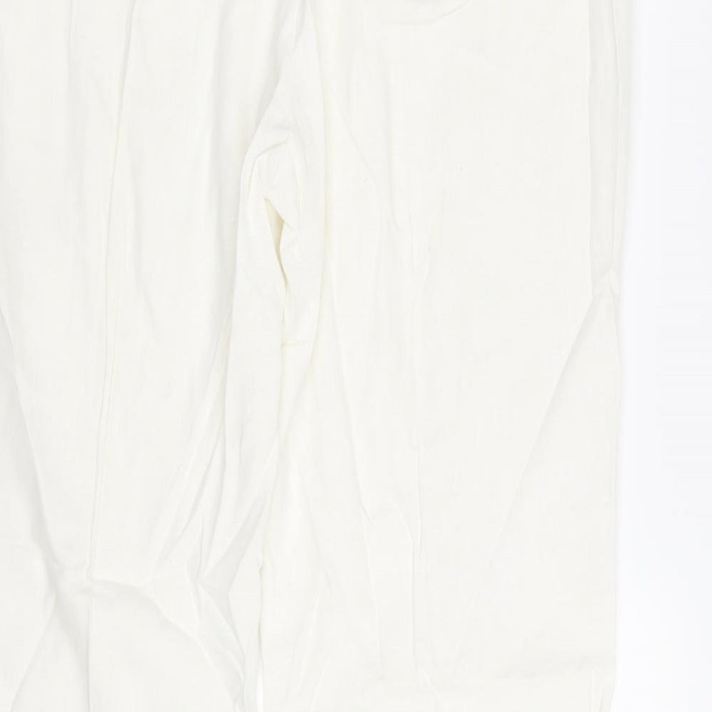 South Womens White   Trousers  Size 12 L28.5 in
