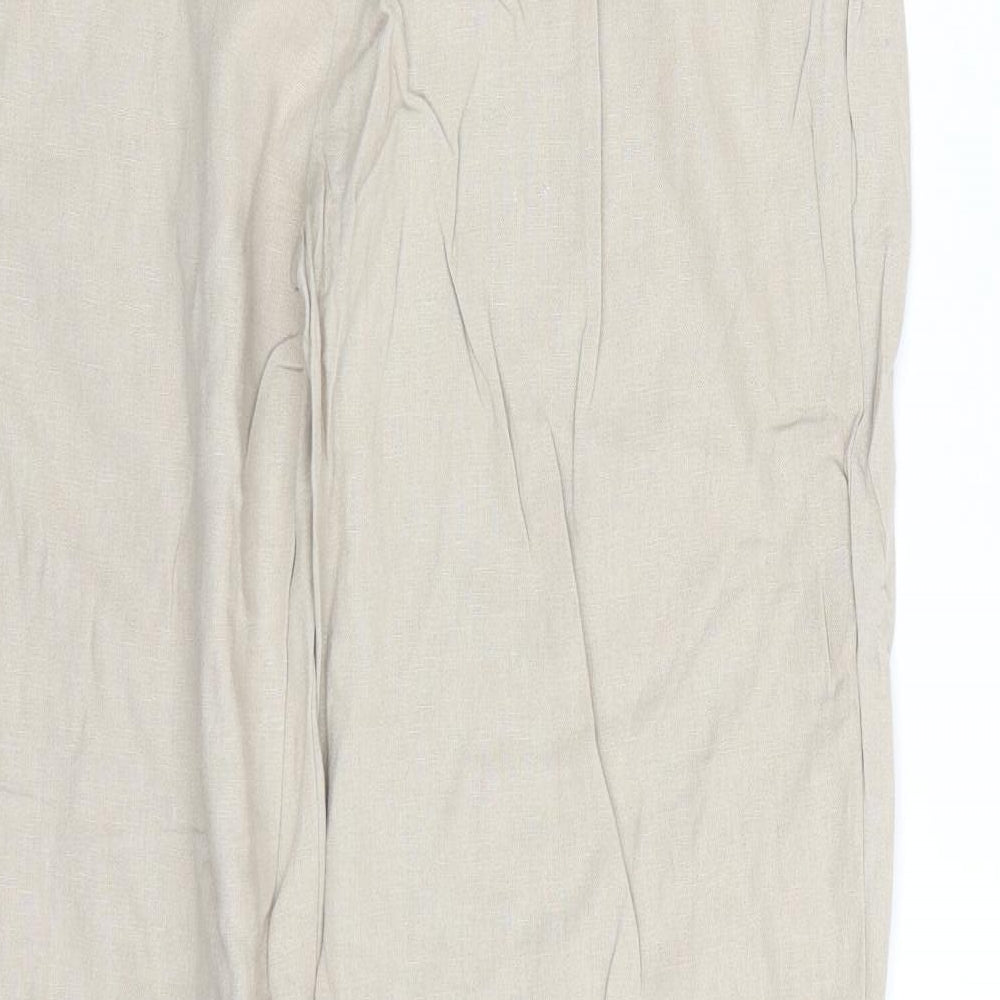 Papaya Womens Beige   Trousers  Size 14 L27 in