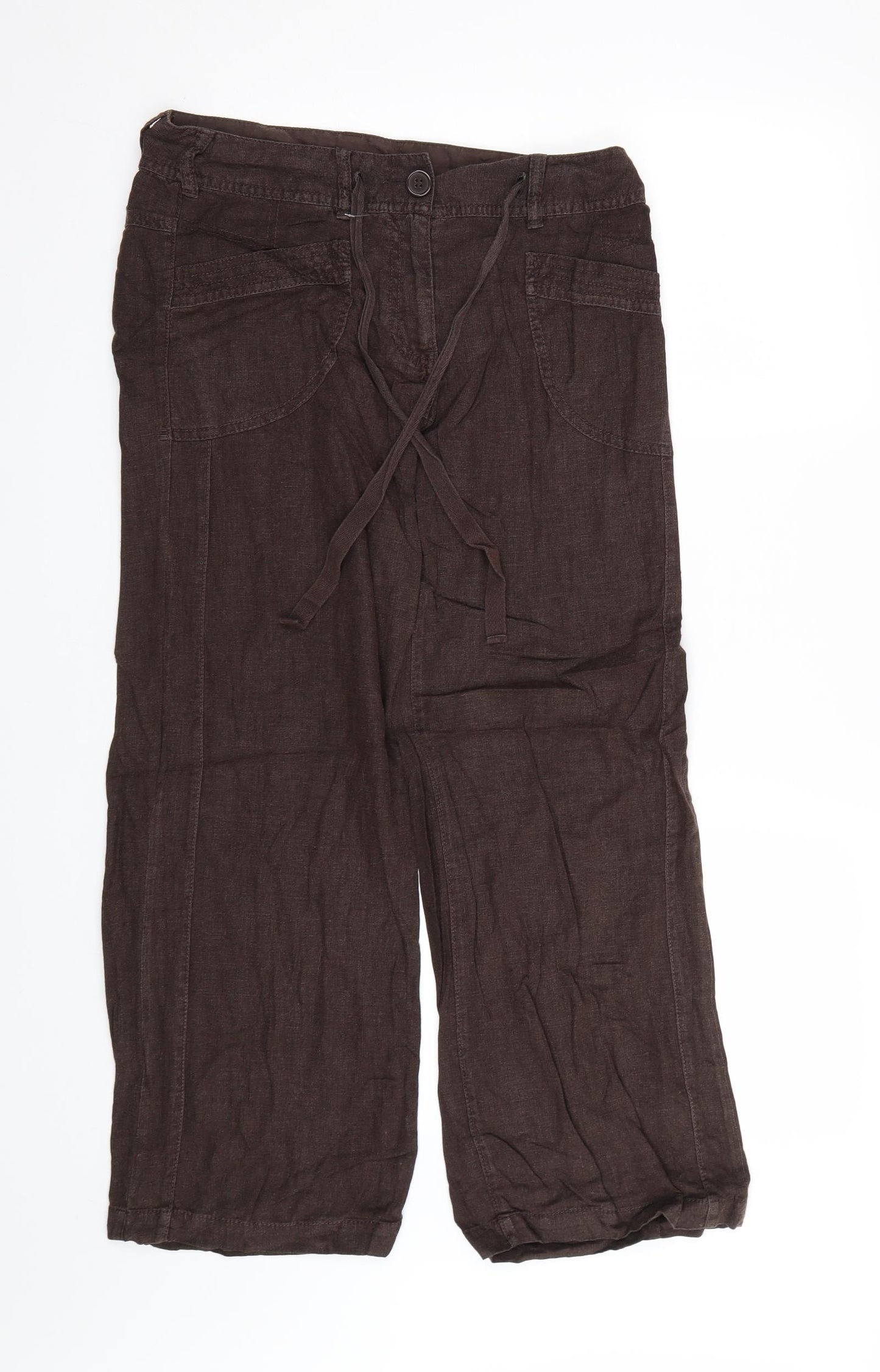 NEXT Womens Brown   Trousers  Size 10 L26 in