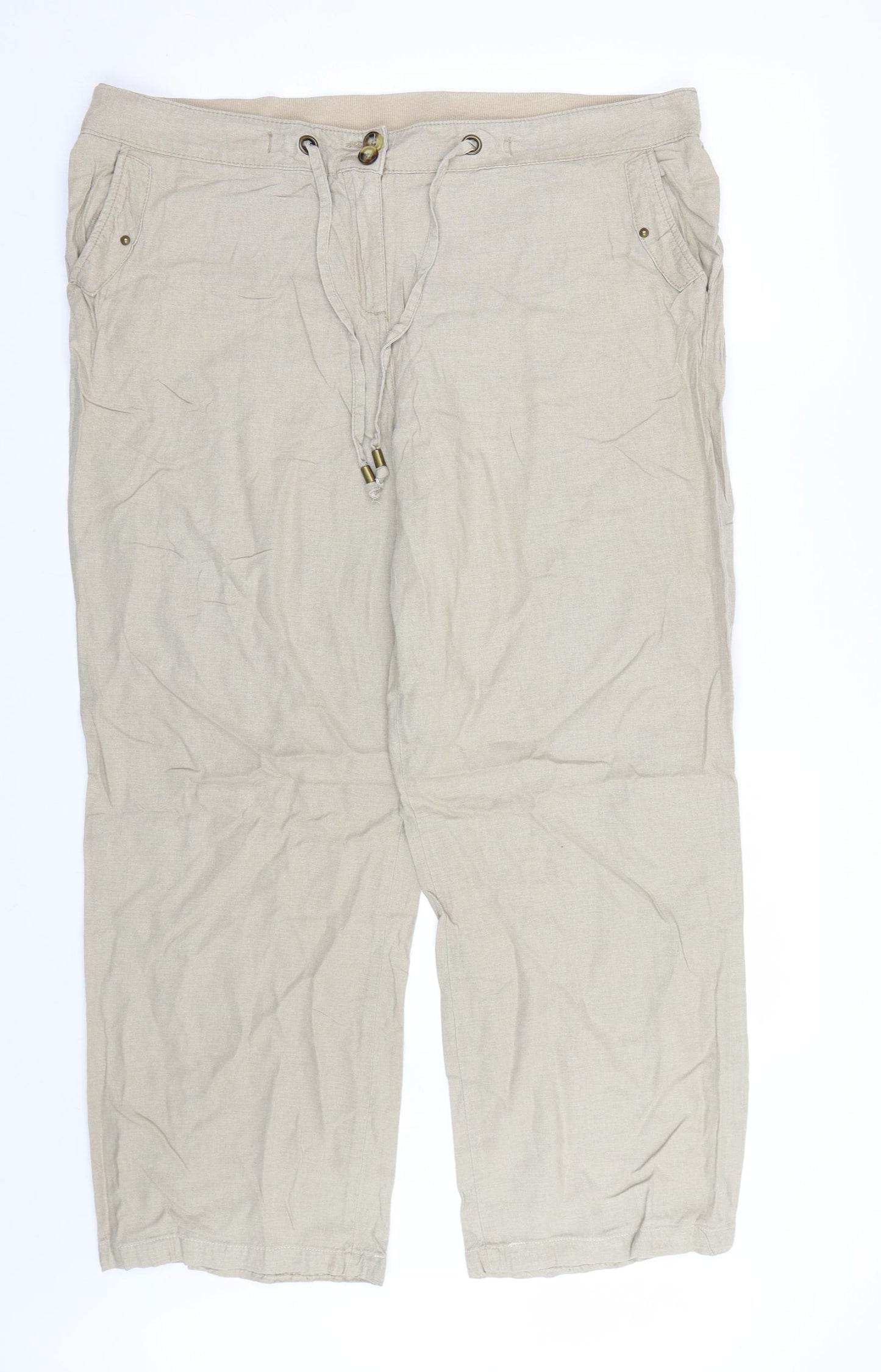 George Womens Brown   Trousers  Size 20 L27.5 in