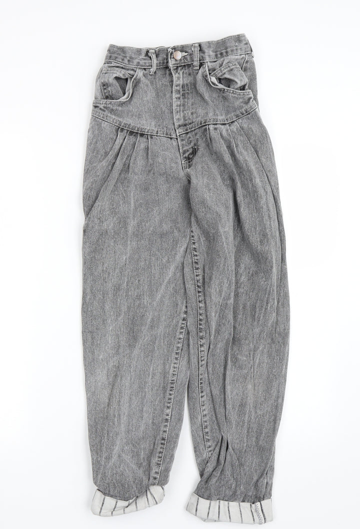 Preworn Womens Grey  Denim Straight Jeans Size 4 L24 in