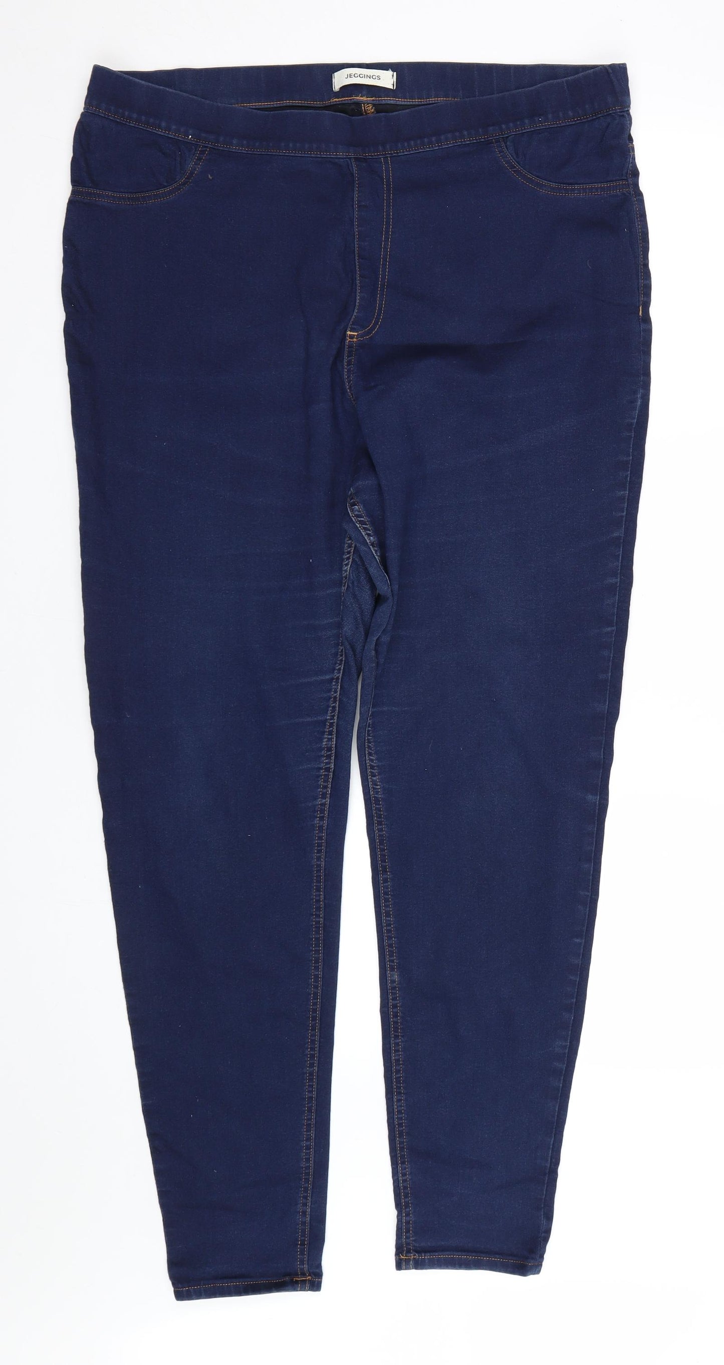M&S Womens Blue  Denim Jegging Jeans Size 20 L28 in