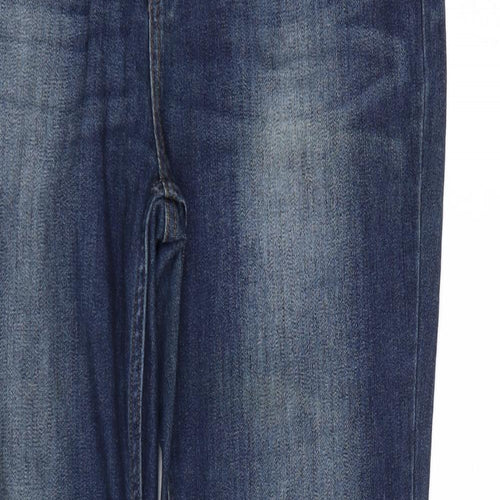F&F Womens Blue  Denim Straight Jeans Size 16 L30 in