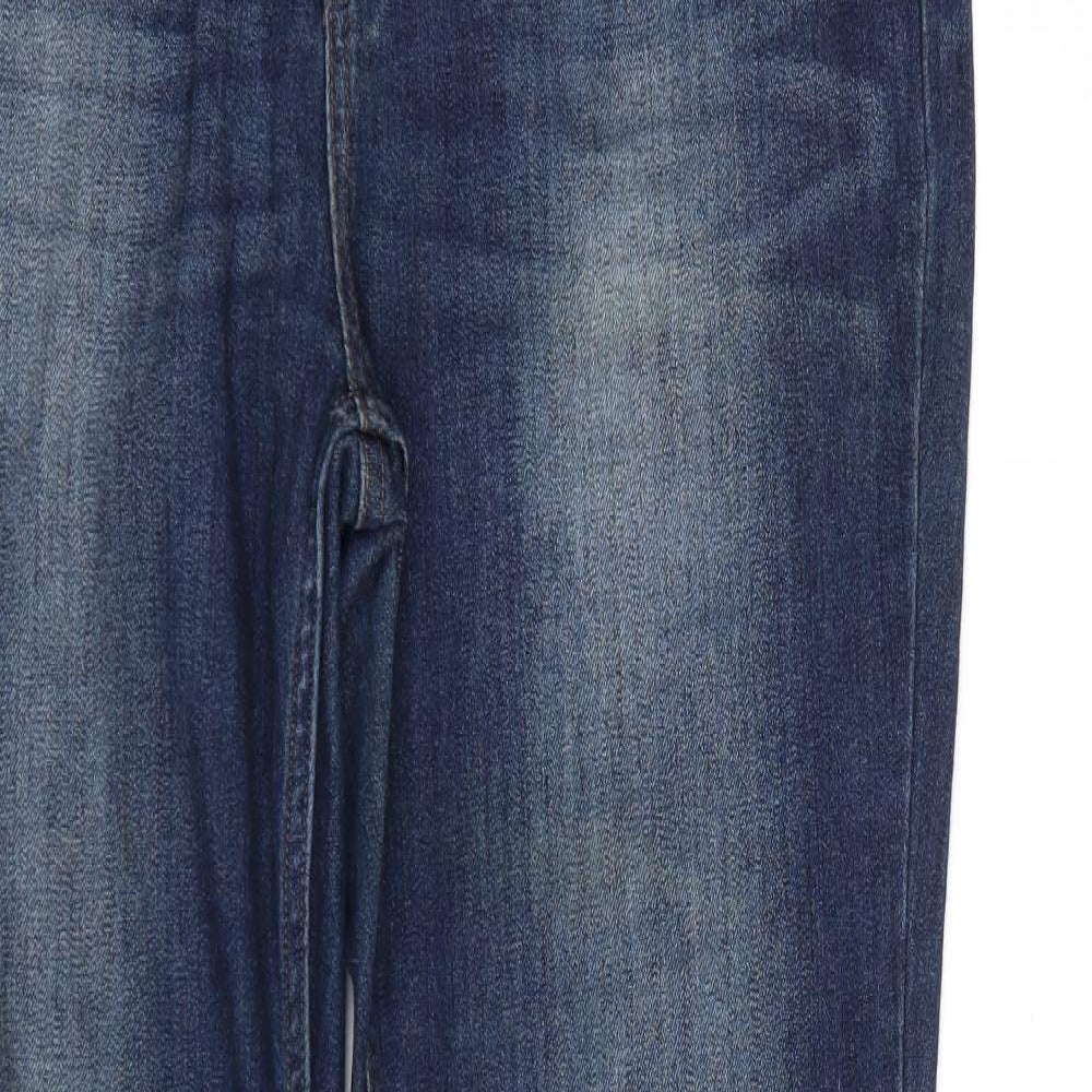 F&F Womens Blue  Denim Straight Jeans Size 16 L30 in