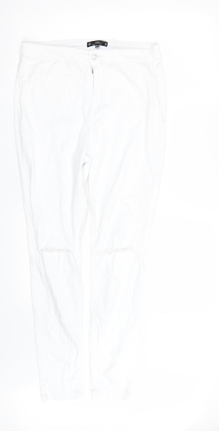 Vice Womens White   Skinny Jeans Size 16 L26 in