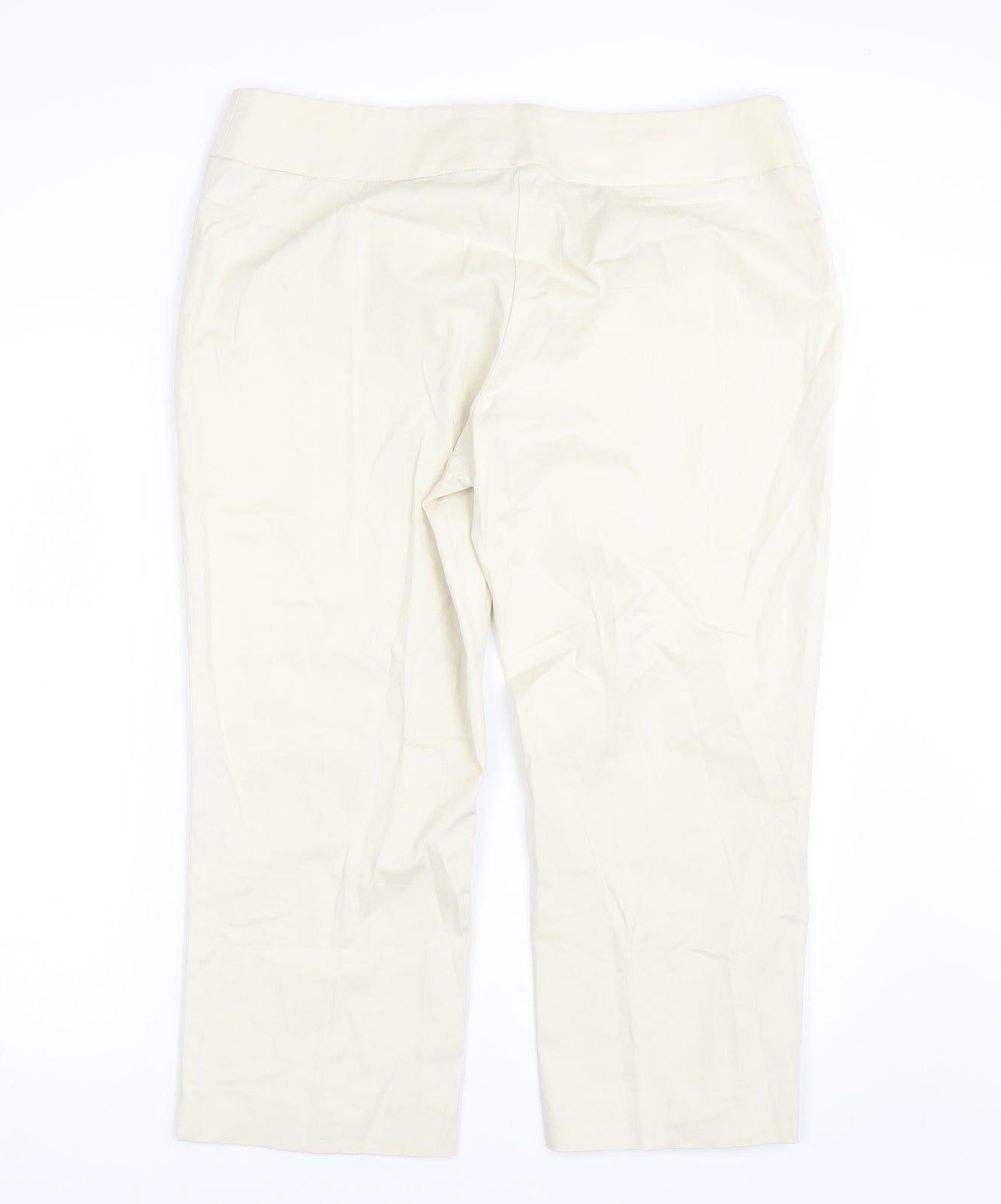 Preworn Womens Beige   Cropped Trousers Size 18 L22 in