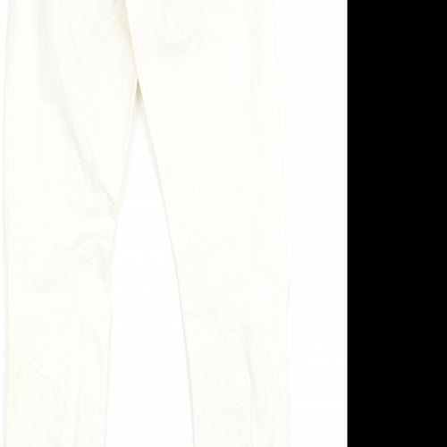 Topshop Womens White  Denim Skinny Jeans Size 26 L28 in