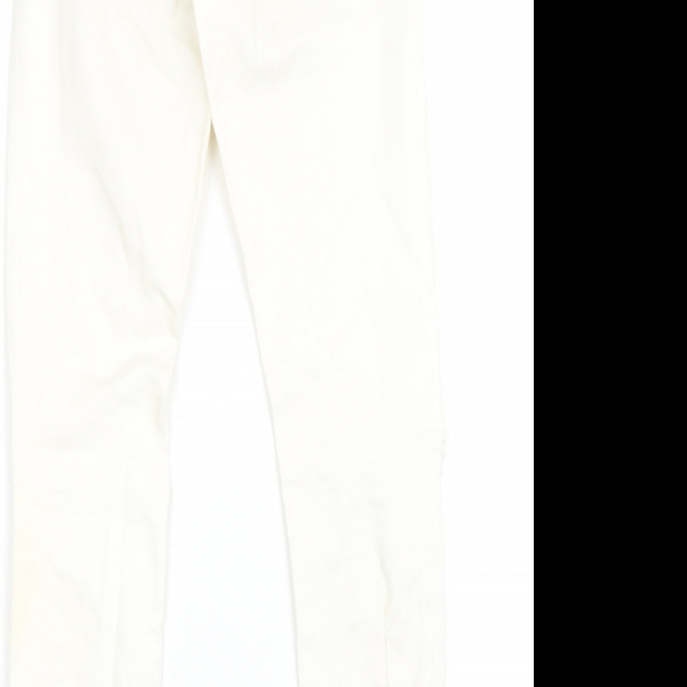 Topshop Womens White  Denim Skinny Jeans Size 26 L28 in