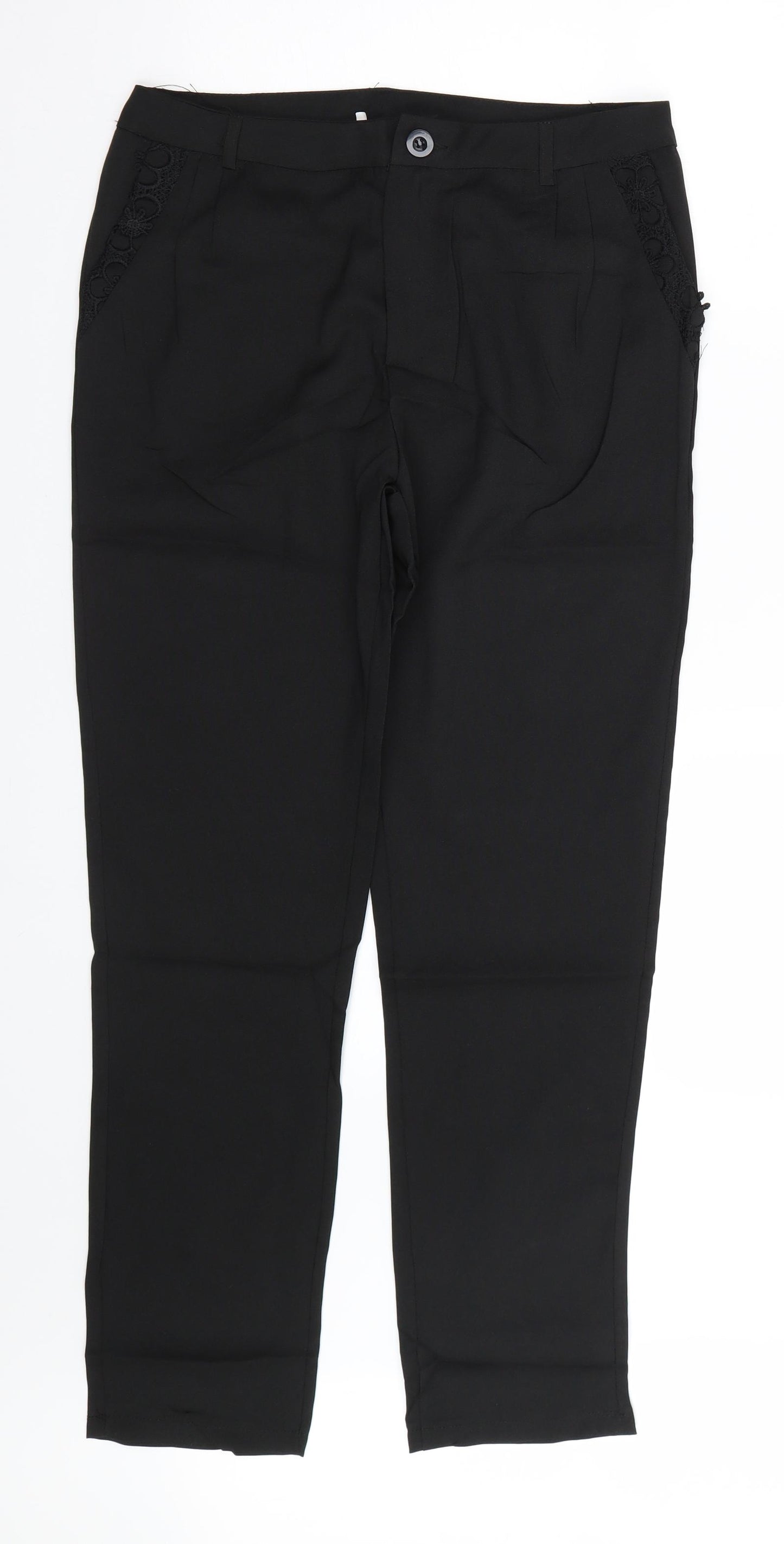 Preworn Womens Black   Trousers  Size XL L28 in