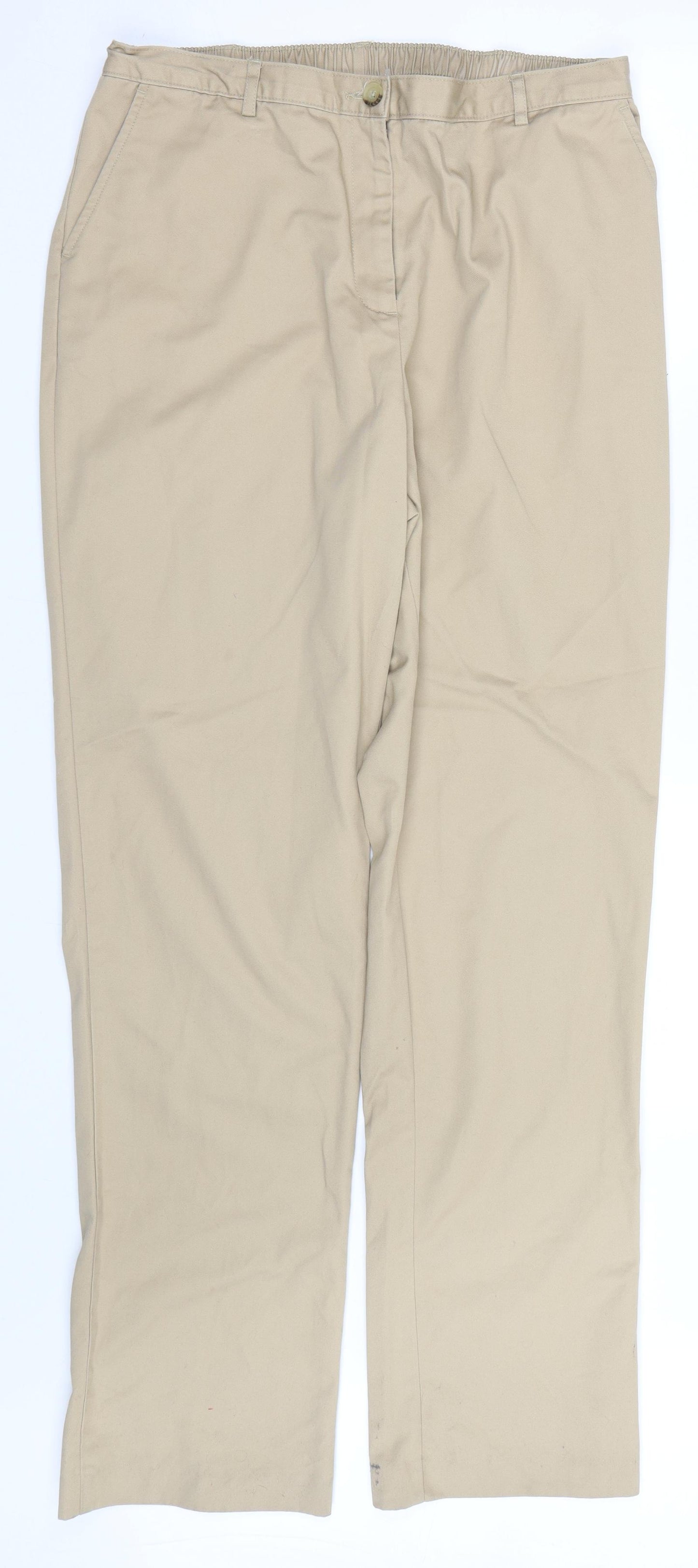 Lands end Womens Beige   Trousers  Size 14 L30 in